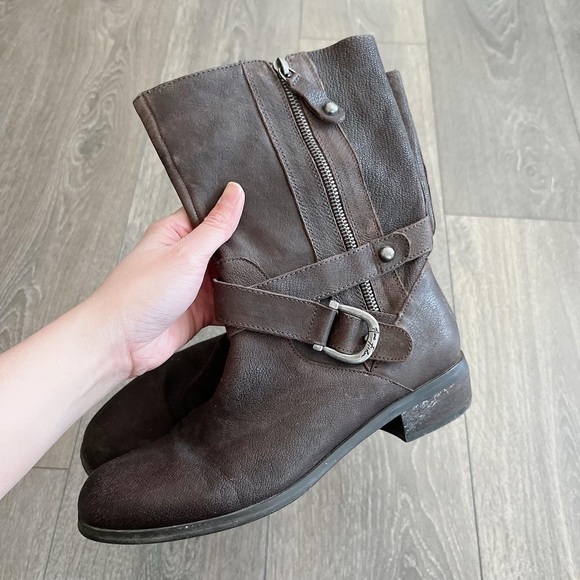 MARC FISHER Women’s Brown Leather Boots - Picture 2 of 9